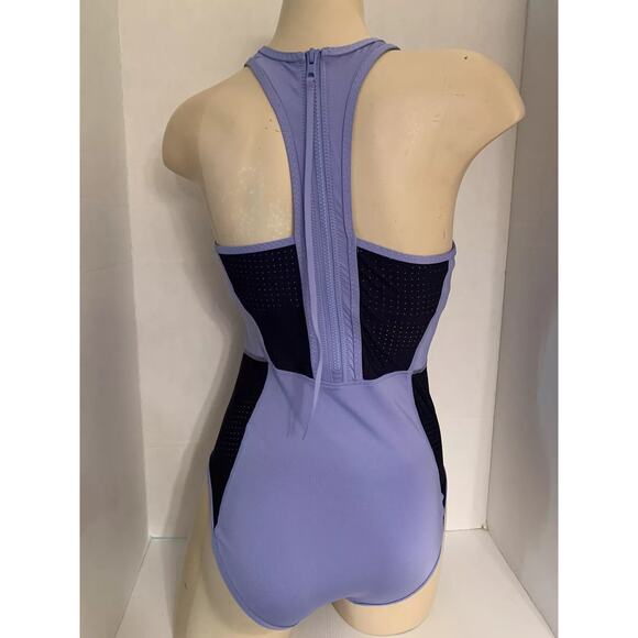 Athleta Cross Train One Piece Swimsuit Victorian Periwinkle/Dress Blue - M - Picture 5 of 7
